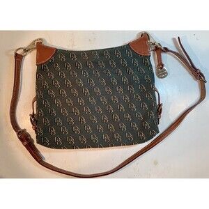 Dooney & Bourke Women's Sac Shoulder Bag - Green  Grey / Black Cream Monogram